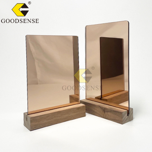 Goodsense Mika Let Idea Catch Shape PMMA Removable Plastic Mirror Colored Cake Topper Wedding Signage Material Unbreakable Mirror Lucite Rose Gold Dual Mirror Acrylic Board Distributor